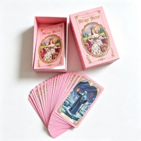 Tarjetas de Tarot Oracle con Lámina Rosa, Personalizadas con Logotipo, de Lujo y Duraderas, al por Mayor, con Guía, Impresión Personalizada OEM