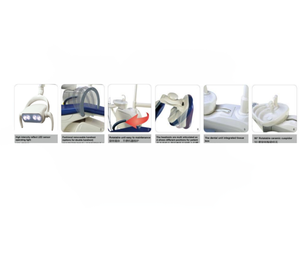 Unidad de Sillón Dental Eléctrico Profesional con Máquina de Tratamiento Integrada, Bandeja de Instrumentos Táctil y Escupidera de Acero, Plástico y Cerámica - Product Image 3