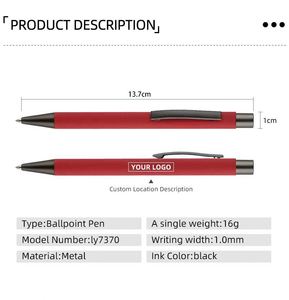 Wholesale Metal Ballpoint <b>Pen</b> with Custom Logo for School Promotion-Black Ink 1.0mm Writing Width - Product Image 6