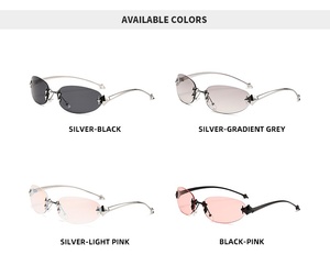 2025 Vintage <strong>Star</strong> Sun <strong>Glasses</strong> High Quality Futuristic Y2K Punk Rimless Sunglasses for Women Men Retro 2000's Sunglasses - Product Image 5
