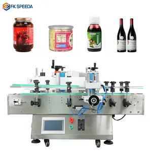 FK-SPEEDA Factory desktop doming 3d Jars Round Bottles Label applicator Equipment Labeling Machines For Bottle
