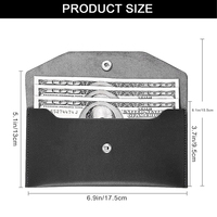 Dompet Organizer Perjalanan untuk Pria dan Wanita, Kantong Uang Kulit PU, Dompet Amplop Uang Tunai yang Dapat Digunakan Kembali