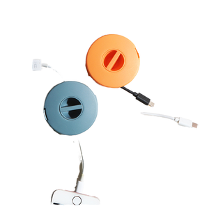 صندوق بكرة تخزين بسلك USB مرن شاحن محمول مع حامل - Product Image 2