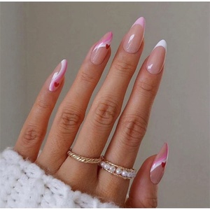 Uñas postizas francesas para niños y niñas <span class=keywords><strong>de</strong></span> 10 años, uñas acrílicas cortas, blancas - Product Image 4