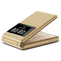 Téléphone Portable à Clapet Pliable pour Seniors, Double Écran, Grosses Touches, Son Fort, Appel d'Urgence SOS, Numérotation Rapide, Liste Noire, Double Carte SIM, Double Lampe Torche