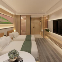 Meubles modernes, écologiques et durables avec panneaux en bois massif, personnalisés, ensembles de chambre à coucher et salon cinq étoiles pour hôtel, garantie de 5 ans