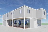 Maison conteneur modulaire préfabriquée industrielle en acier à deux étages, à assembler soi-même, pour bureau ou villa