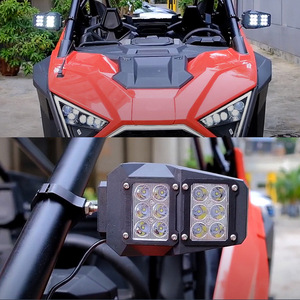 Rétroviseur LED pour UTV/ATV de 1,75/2 pouces, rétroviseur latéral avec cadre lumineux 3 couleurs pour véhicule tout-terrain, <span class=keywords><strong>buggy</strong></span> de sable - Product Image 4