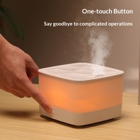 Diffuseur d'arômes ultrasonique en bois grainé de qualité supérieure, 800 ml, humidificateur d'air silencieux avec lumière LED de nuit à 7 couleurs pour la maison, la chambre à coucher