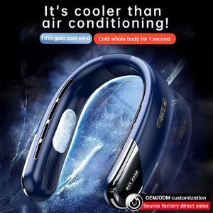 Nuevo Ventilador de Cuello Portátil 2026 con Logotipo Personalizado, Recargable por USB, sin Aspas, para Camping, Oficina y Uso General - Product Image 2