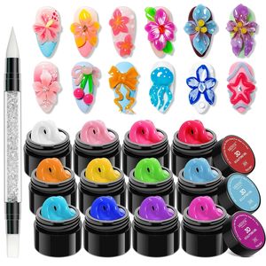 NUEVO Esmalte de Uñas en Gel 3D 4D 5D de 12 Colores, Estilo Japonés, para Esculpir Uñas - Product Image 1