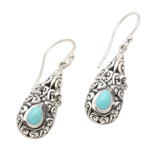 Orecchini Pendenti Vintage a Goccia con Motivo a Nuvola per Donne, Gioielli Artistici ed Eleganti alla Moda - Product Image 6