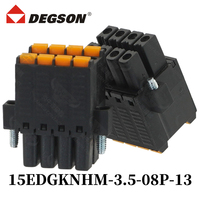 1 unidad DEGSON 15EDGKNHM-3.5-XXP-13/14-00ZH Bloques de terminales PCB enchufables DFMC1.5-STF KF2EDGKSM 3.5mm 2PIN-12PIN 320V 9.5A