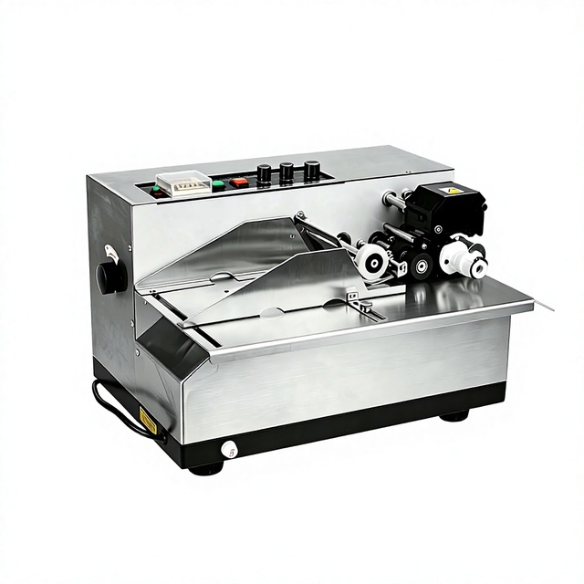 WD-380B Electric Automatic Solid Ink Date Coding Machine Stainless Steel Body High-Speed 38m/min Feeding Easy Operate for Carton