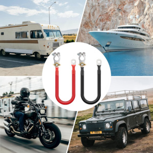 Cable de Inversor de Batería de Alta Resistencia de 60 cm y 2 AWG con Pinzas Anticorrosivas y Terminales de Cobre SC35-8, Cable de Alimentación de PVC Rojo y Negro - Product Image 5