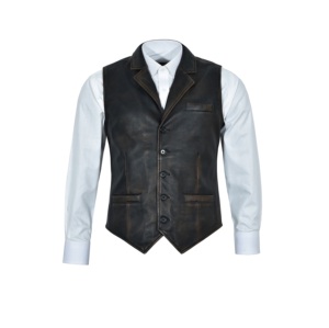Custom 100% Genuine Black Rub Off Wax Nappa Leather <b>Men</b>’s <b>Jacket</b> Private Label OEM Wholesale Manufacturer Luxury Casual Style - Product Image 1
