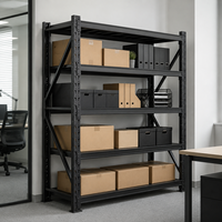 Étagère à palettes sélective légère à 5 niveaux en acier sans boulons pour entrepôt, garage, bureau, stockage