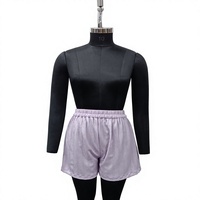 Shorts culottes en tricot pour femmes, taille haute, coupe ample, couleur unie, respirants, taille élastique, vêtements décontractés d'été