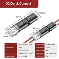 Connecteur LED amovible sans soudure D2 Plug-and-Play, dénudeur de fils, borne de connexion rapide double fil