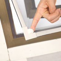 Kit de moustiquaire magnétique rétractable pour fenêtre Moustiquaire facile à installer pour porte et fenêtre