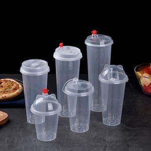 Vaso de Plástico para Helado <span class=keywords><strong>con</strong></span> Logotipo, Vasos Redondos <span class=keywords><strong>con</strong></span> Tapa de Oso, Estilo Nuevo, Desechable, Tapas de Oso para Bebidas, Corazón para Vasos de 90 mm - Product Image 2