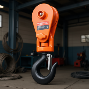 Poulie de dérivation Vevor 2 tonnes avec roue de 3 pouces et crochet pivotant pour câble métallique de dépanneuse - Product Image 2