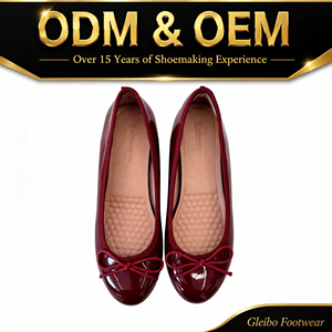 <span class=keywords><strong>Ballerine</strong></span> Eleganti da <span class=keywords><strong>Donna</strong></span> 2026 con Punta Tonda e Fiocco, Scarpe Casual da Ufficio in Vernice Lucida, Disponibili OEM ODM - Product Image 1