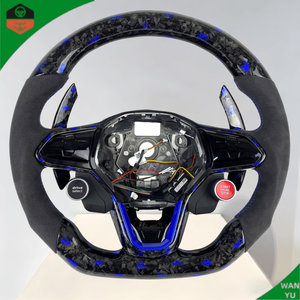 Volante in Pelle Personalizzato Stile Sportivo con Palette Rosse per <span class=keywords><strong>Volkswagen</strong></span> VW <span class=keywords><strong>Golf</strong></span> MK8 <span class=keywords><strong>TSI</strong></span> - Product Image 5