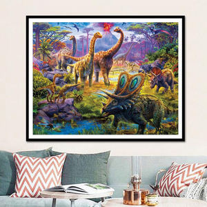 Nouveauté <span class=keywords><strong>2022</strong></span> Kits de peinture diamant 5D pour broderie au point de croix, thème Monde <span class=keywords><strong>des</strong></span> animaux et <span class=keywords><strong>Dinosaures</strong></span>, avec strass ronds AB - Product Image 2