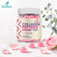 Gummies de collagène Solilan, directement de l'usine, avec multivitamines et biotine, complément pour la croissance des cheveux, complément de collagène