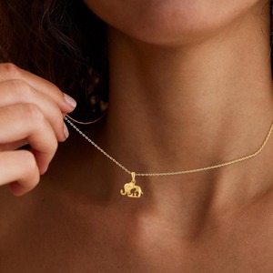 Collar con Colgante <span class=keywords><strong>de</strong></span> Elefante Madre e Hijo en Plata <span class=keywords><strong>de</strong></span> Ley 925 Chapada en <span class=keywords><strong>Oro</strong></span> <span class=keywords><strong>de</strong></span> 18k al por Mayor <span class=keywords><strong>para</strong></span> Mujer, Regalo del Día <span class=keywords><strong>de</strong></span> la Madre, Joyería Personalizada - Product Image 4