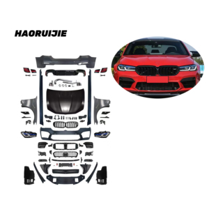 Parachoques de coche para BMW 5 Series F10 a F90 <span class=keywords><strong>M5</strong></span> <span class=keywords><strong>2022</strong></span> + G30 <span class=keywords><strong>M5</strong></span> kits de carrocería PP rejillas guardabarros falda lateral faros luces traseras - Product Image 1