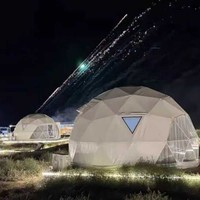 Dôme géodésique complet avec accessoires, sol, lucarne, pour glamping de luxe, hôtel, maison igloo, solution tout-en-un