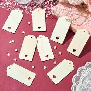 24pcs DIY Custom Handmade Basswood Wooden <b>Bookmark</b> with Rope Unfinished Blank Index Labels for Business Gifts - Product Image 1