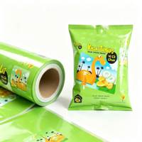 Fabricant OEM – Rouleau de film d'aluminium alimentaire imprimé, film barrière plastique, sachet vide pour l'emballage de chips et de snacks croustillants