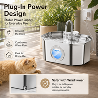 Fontaine à eau fraîche automatique de grande capacité 3,2 L avec pompe silencieuse et circulation pour chats et petits chiens