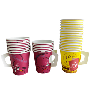 Full Container Export 9oz Paper Cafe Cup With Handle Disposable Paper Cups - Product Image 1