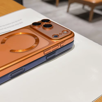 Funda Magnética Mate Esmerilada de Lujo para Teléfono con Carga Inalámbrica, Compatible con 18/17/16/15/14/13 Pro Max, Antigolpes, Transparente y Protectora