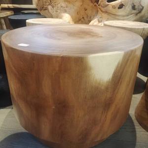 Tavolino da Caffè in <span class=keywords><strong>Legno</strong></span> Massello Stile Tronco <span class=keywords><strong>con</strong></span> Texture Naturale Design Multifunzionale per Soggiorno e Balcone - Product Image 4