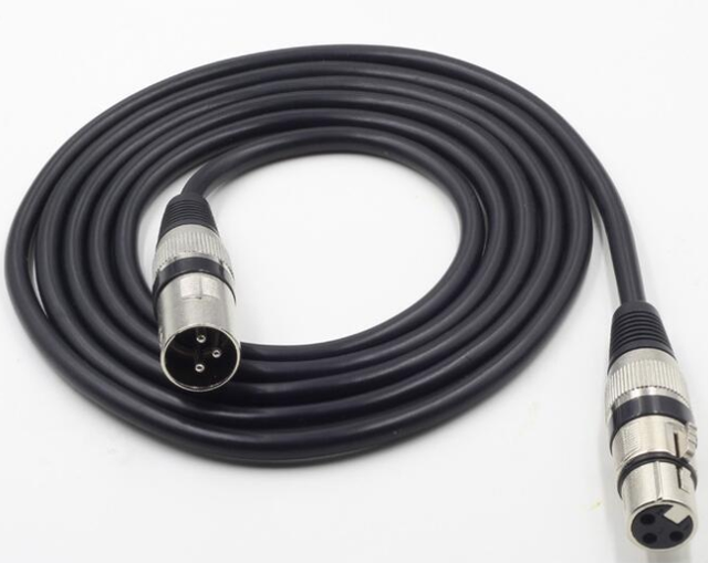 Factory Price Black Microphone 2 Core Cable Speaker Cable  XLR-3Pin Male Xlr Microphone Cable Xlr