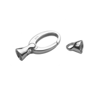 925 argent haute qualité 10mm en vrac Bracelet en cuir fermoir chaîne diamant connecteur fabrication de bijoux collier de perles fermoirs à ressort