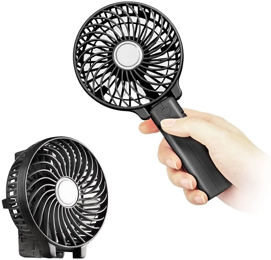 Handheld Electric USB Fans Mini Portable Outdoor Fan with Rechargeable 2600 mAh Foldable Handle Desktop for Home and Travel