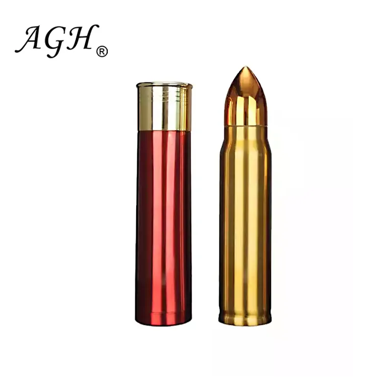 AGH Wholesale Shotgun Shell Stainless Steel Water Bottle Double Walled Vacuum Insulated Bullet Tumbler Cups In Bulk