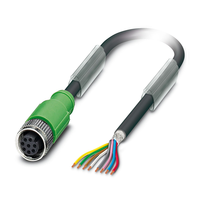 Fabricant Canal CIR CBL 12POS RCPT Cat8 Connecteur Rj45 Assemblages de câbles circulaires à 4 conducteurs Câbles de communication M12