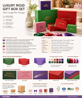 Solution d'emballage tout-en-un pour boutique de cadeaux : Coffret rigide personnalisé avec dorure à chaud, idéal pour les fêtes et les anniversaires, portable, en matériaux recyclés