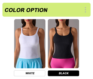 Logo personalizzato da donna con collo quadrato rimovibile canottiera da palestra per allenamento Activewear senza maniche sport Fitness Yoga canotta - Product Image 6