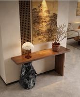 Table basse moderne incurvée en bois avec dessus en marbre blanc fonction miroir pour maison hôtel appartement villa meubles de salon