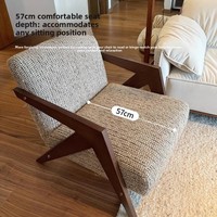 Fauteuil individuel Richard en gros, style minimaliste moderne, mobilier de salon, chaise de loisirs pour balcon, chaise paresseuse en bois de designer