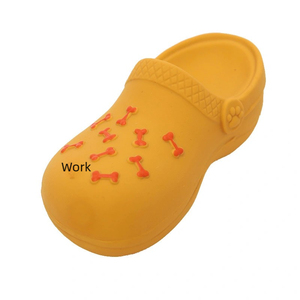 Nuovo arrivo scarpe interattive giocattolo da masticare materiale di sicurezza per mordere il cane pantofole giocattoli divertenti giocattolo cigolante per la pulizia dei denti del cucciolo - Product Image 5