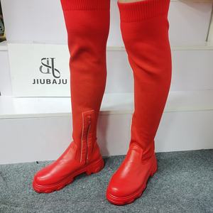 Plateau-Stiefel Winter Overknee-Stiefel Oberschenkelhohe Winterstiefel - Product Image 4